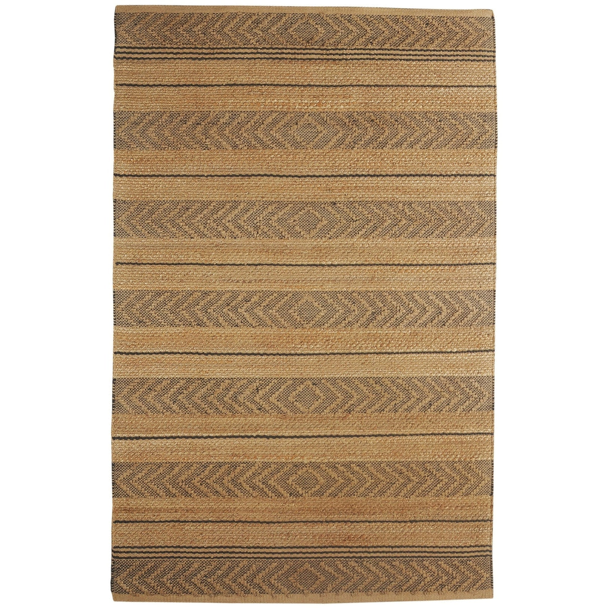 Sevita Handwoven Dashing Gray Geometric Natural Fiber Area Rug