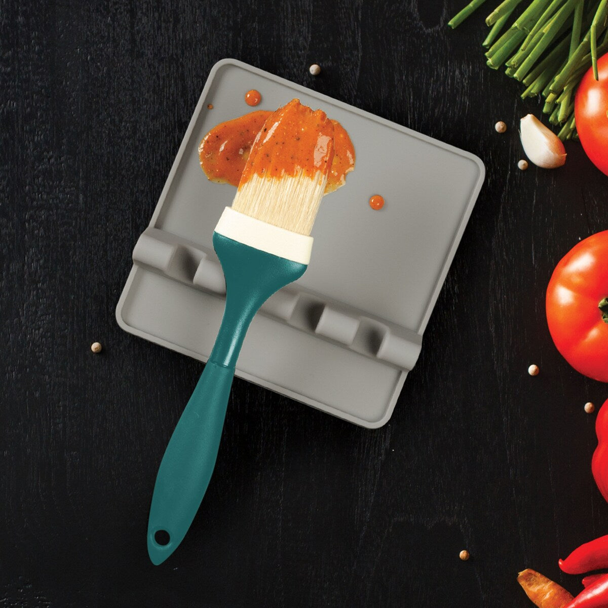 Handy Gourmet 4 Slot Silicone Utensil Rest