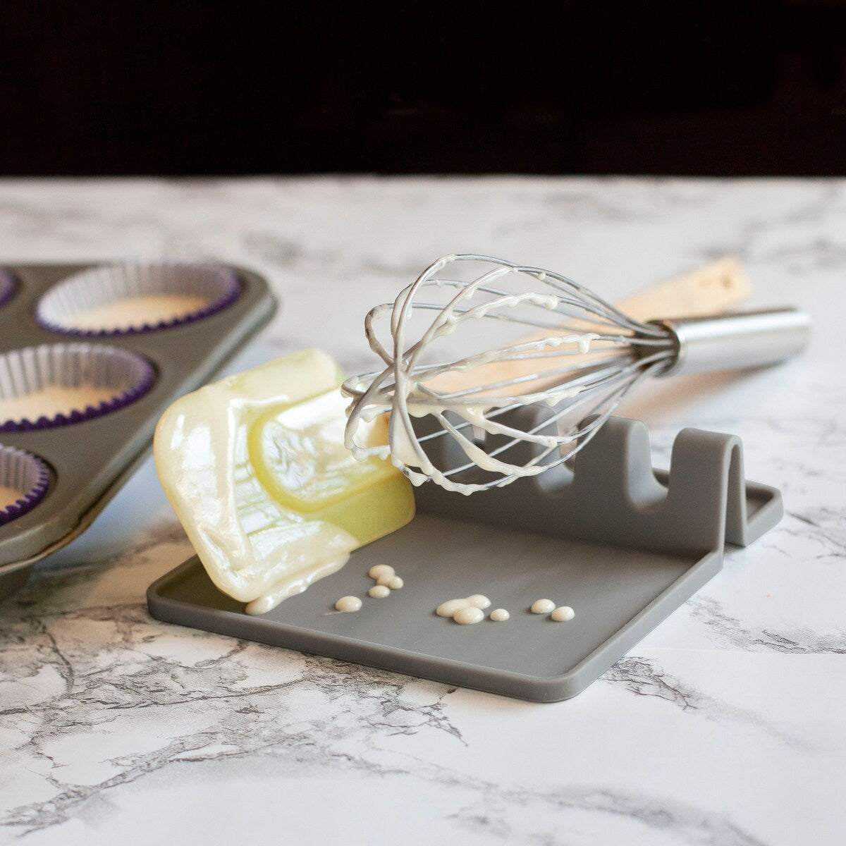 Handy Gourmet 4 Slot Silicone Utensil Rest