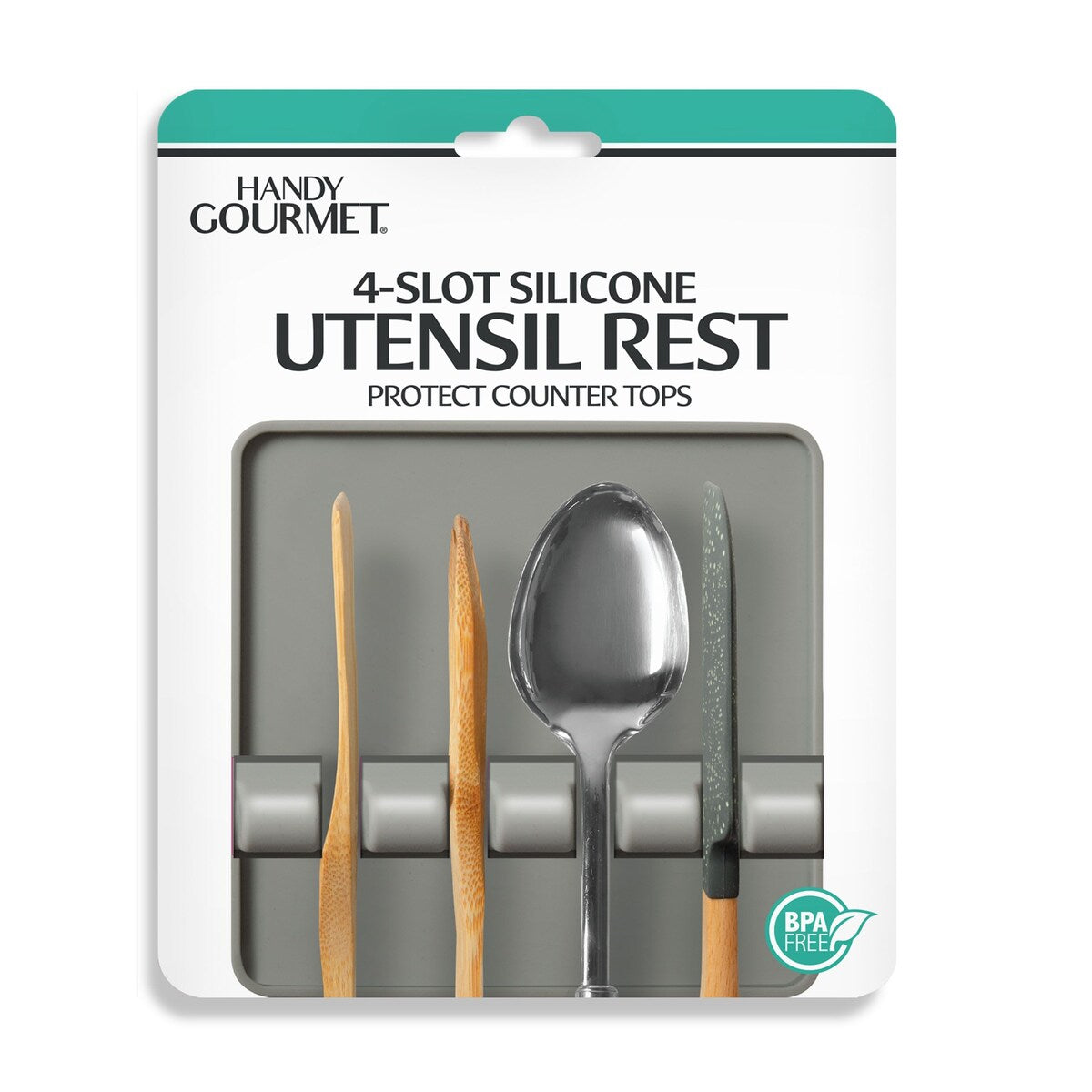 Handy Gourmet 4 Slot Silicone Utensil Rest