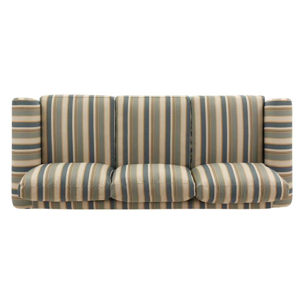 Handy Living Bella SoFast Coastal Blue Stripe Slipcover Sofa