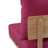 Handy Living Fundamentals Fuchsia Pink Linen Armless Sofa