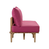 Handy Living Fundamentals Fuchsia Pink Linen Armless Sofa