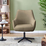Handy Living Gunnison Gray Textured WeavevSwivel Arm Chair