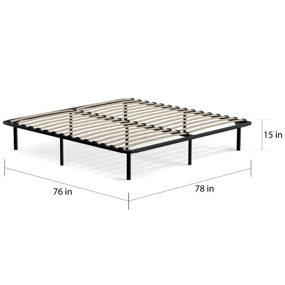Handy Living King Size Wood Slat Bed Frame