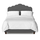 Handy Living Lachlan Smoky Grey Velvet King Upholstered Bed