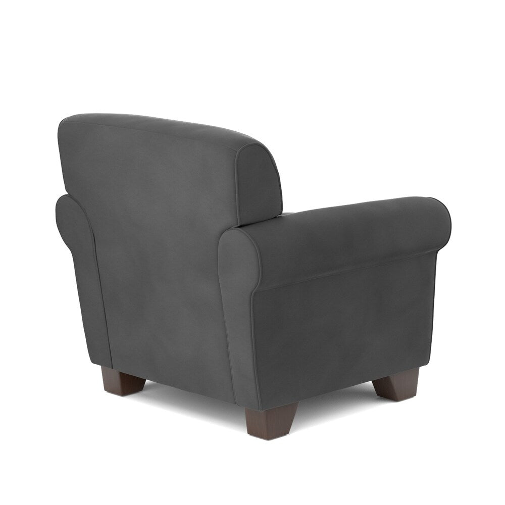 Handy Living Winnetka Grey Velvet Arm Chair and Ottoman