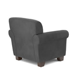 Handy Living Winnetka Grey Velvet Arm Chair and Ottoman