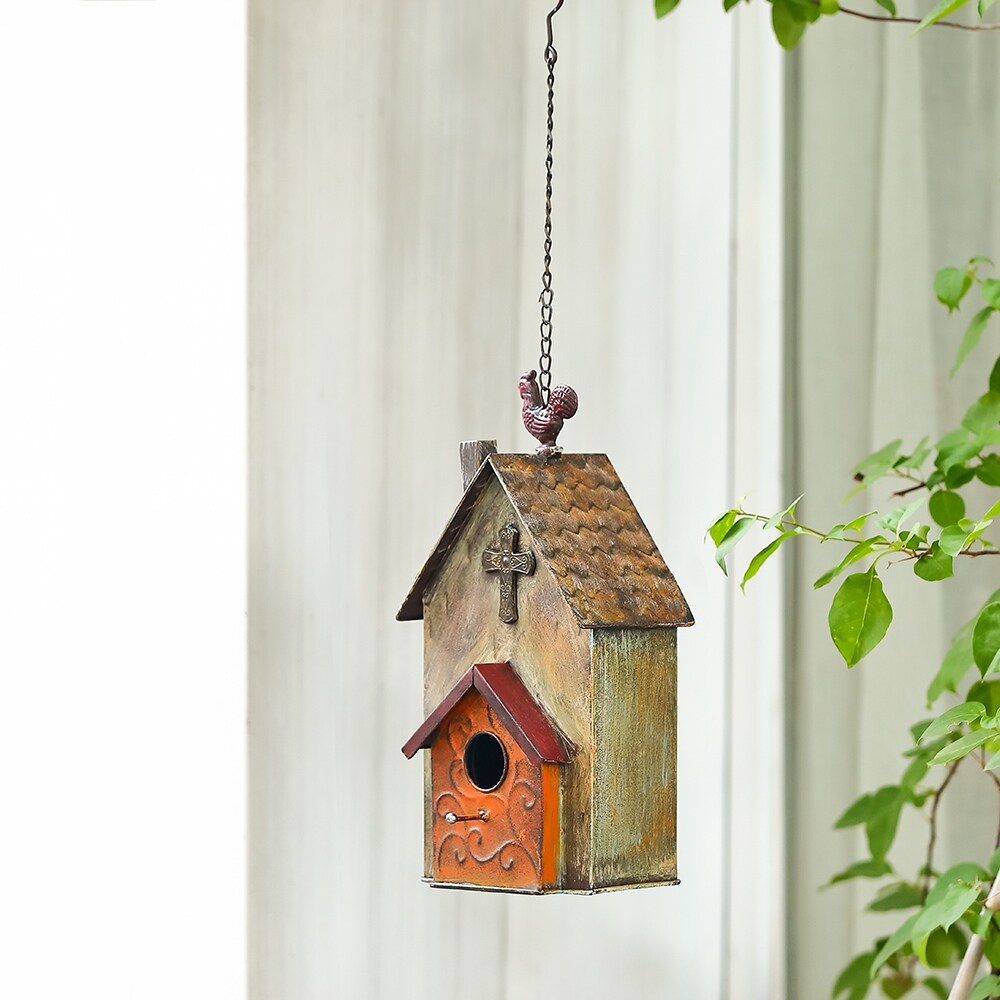 Hanging Birdhouse Colorful Church Birdhouse that Attracts Birds
