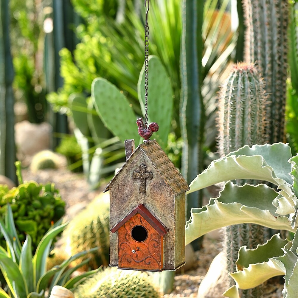 Hanging Birdhouse Colorful Church Birdhouse that Attracts Birds