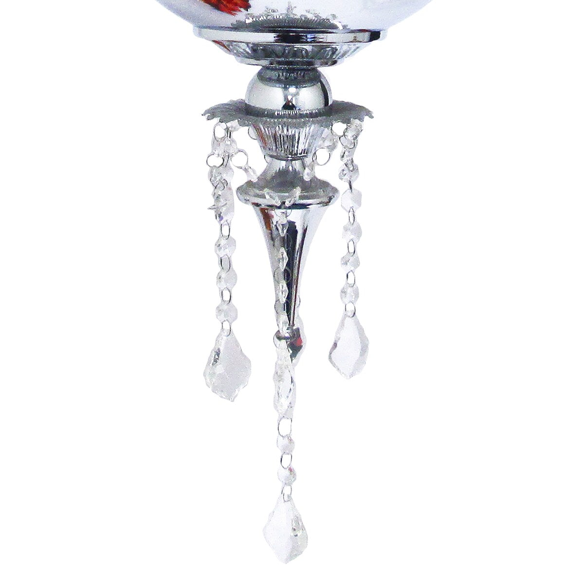 Hanging Metal Flower Pot Planter with Crystals 19in - 19" H x 12" D
