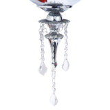 Hanging Metal Flower Pot Planter with Crystals 19in - 19" H x 12" D