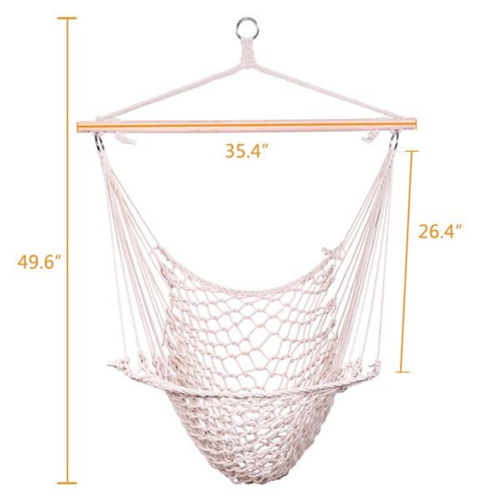 Hanging Rope Air/Sky Chair Swing - Beige