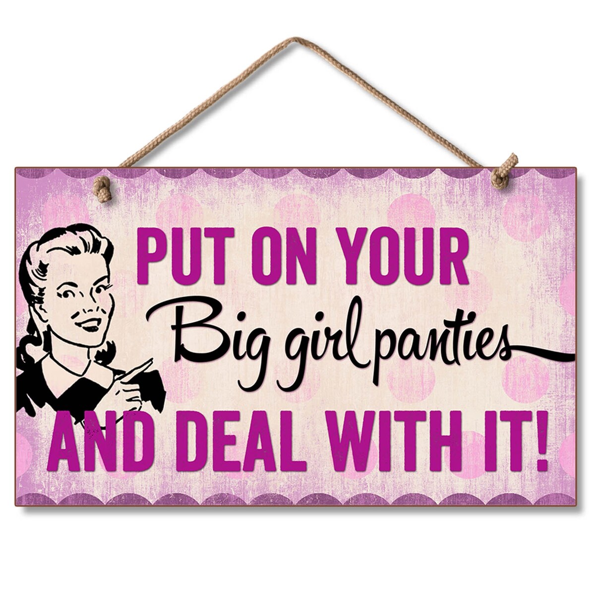 Hanging Wood Sign - Big Girl Panties