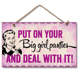 Hanging Wood Sign - Big Girl Panties