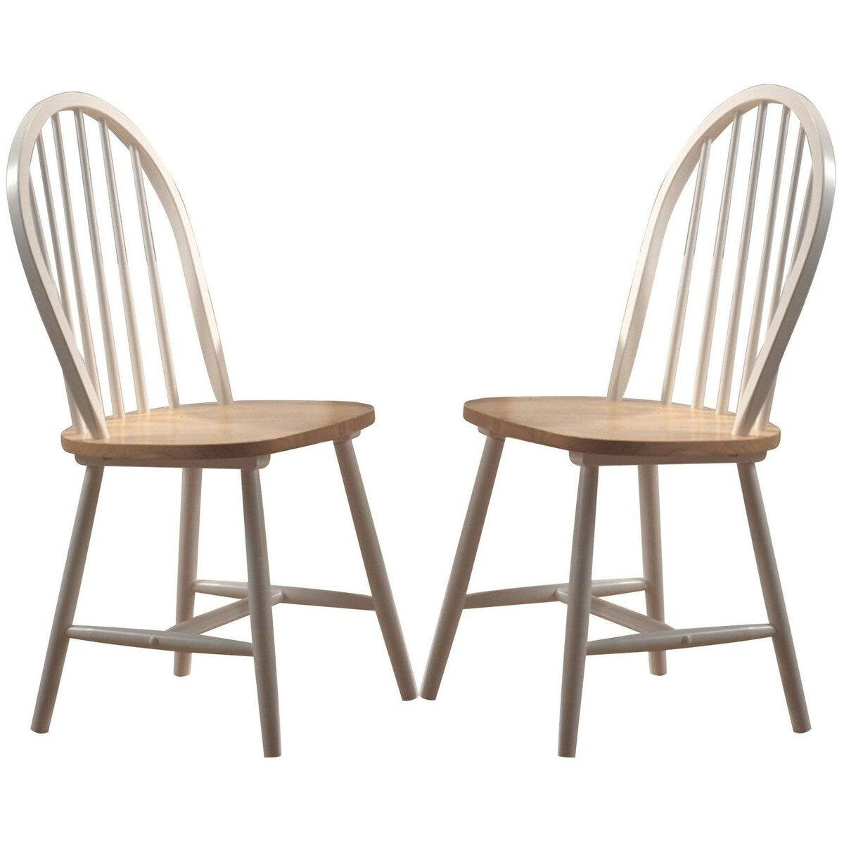 Hania Two-Tone Windsor Spindle Back Dining Chairs (Set of 4)