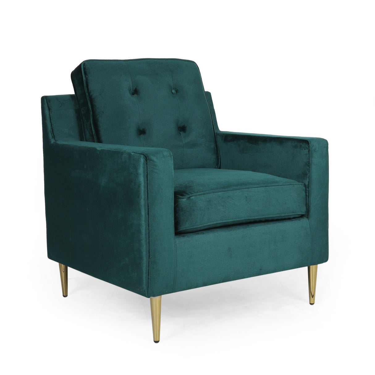 Hanlon Modern Glam Tufted Velvet Club Chair by Christopher Knight Home