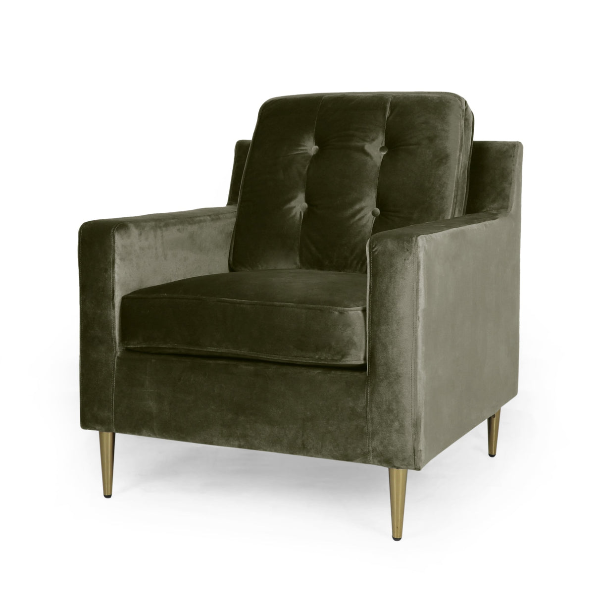 Hanlon Modern Glam Tufted Velvet Club Chair by Christopher Knight Home