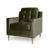 Hanlon Modern Glam Tufted Velvet Club Chair by Christopher Knight Home
