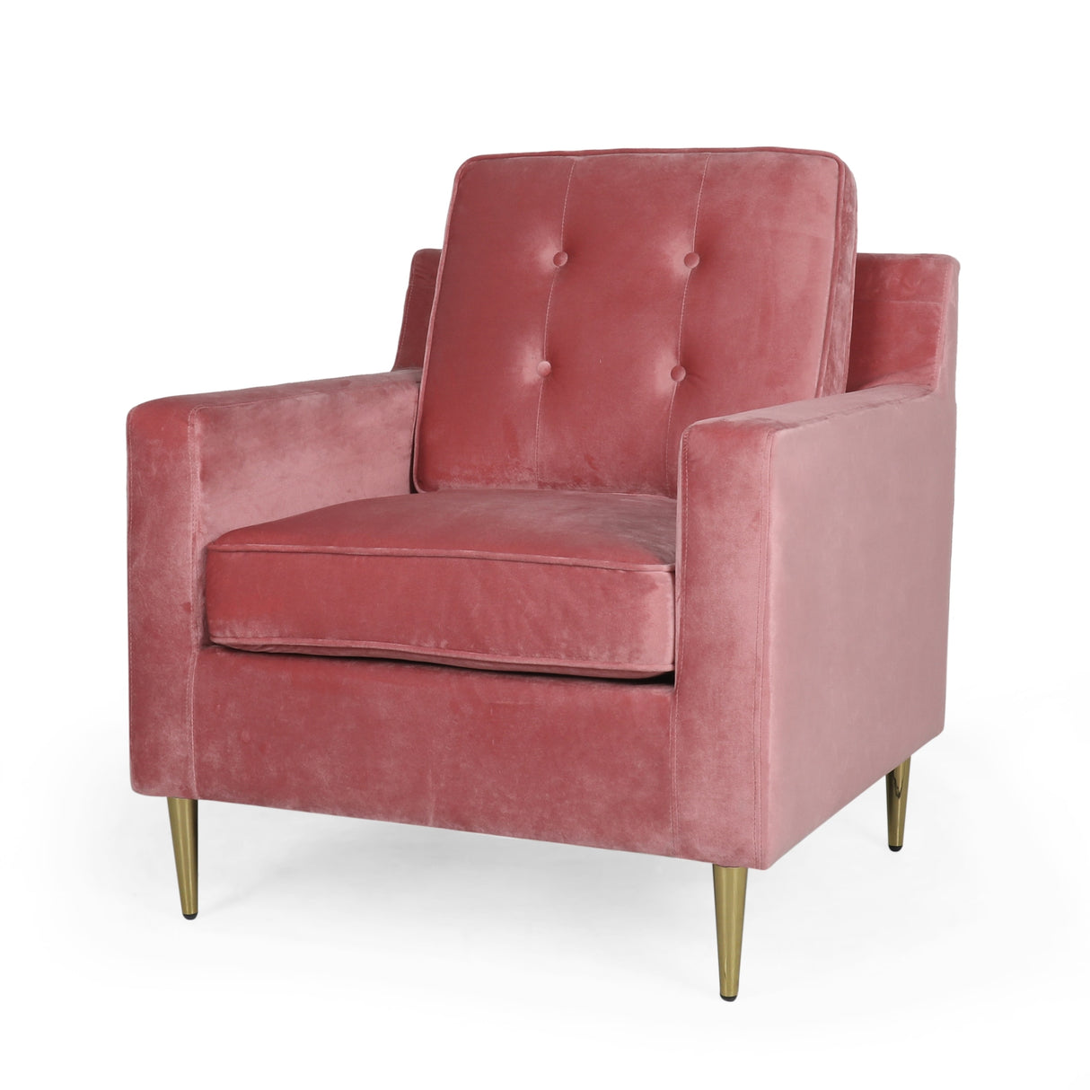 Hanlon Modern Glam Tufted Velvet Club Chair by Christopher Knight Home