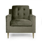 Hanlon Modern Glam Tufted Velvet Club Chair by Christopher Knight Home