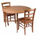 Hannah 3-Pc Drop Leaf Table with Ladder-back Chairs, Light Oak - Light Oak