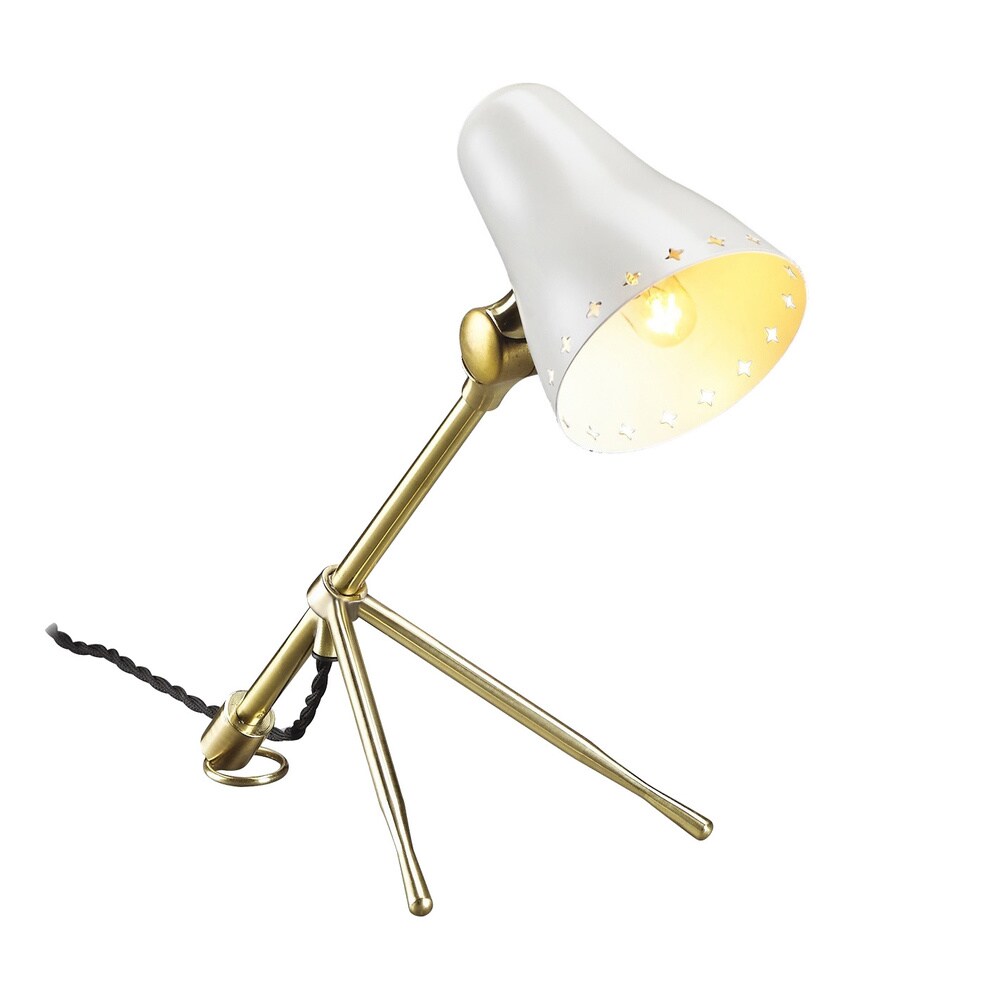 Hans Andersen Home Arla White Brass Finish Table Lamp