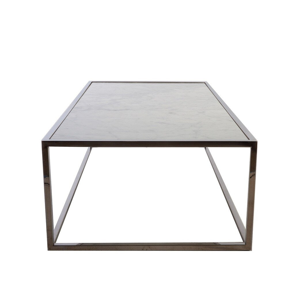 Hans Andersen Home Eimhir Marble and Stainless Steel Coffee Table