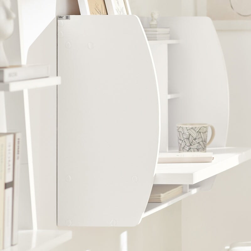 Haotian FWT18-W, Wall-mounted Table Desk with Shelves and Drawers