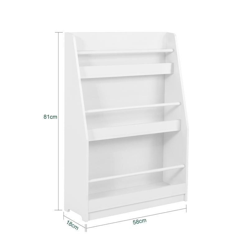 Haotian KMB45-W, Children Bookcase Toy Shelf Storage Display Rack Organizer Holder