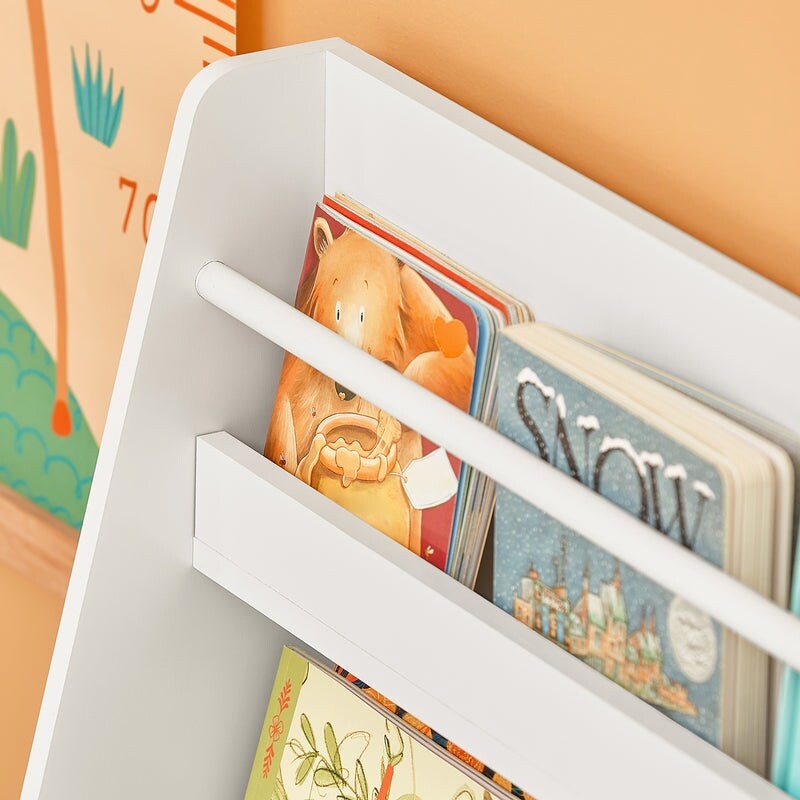 Haotian KMB45-W, Children Bookcase Toy Shelf Storage Display Rack Organizer Holder