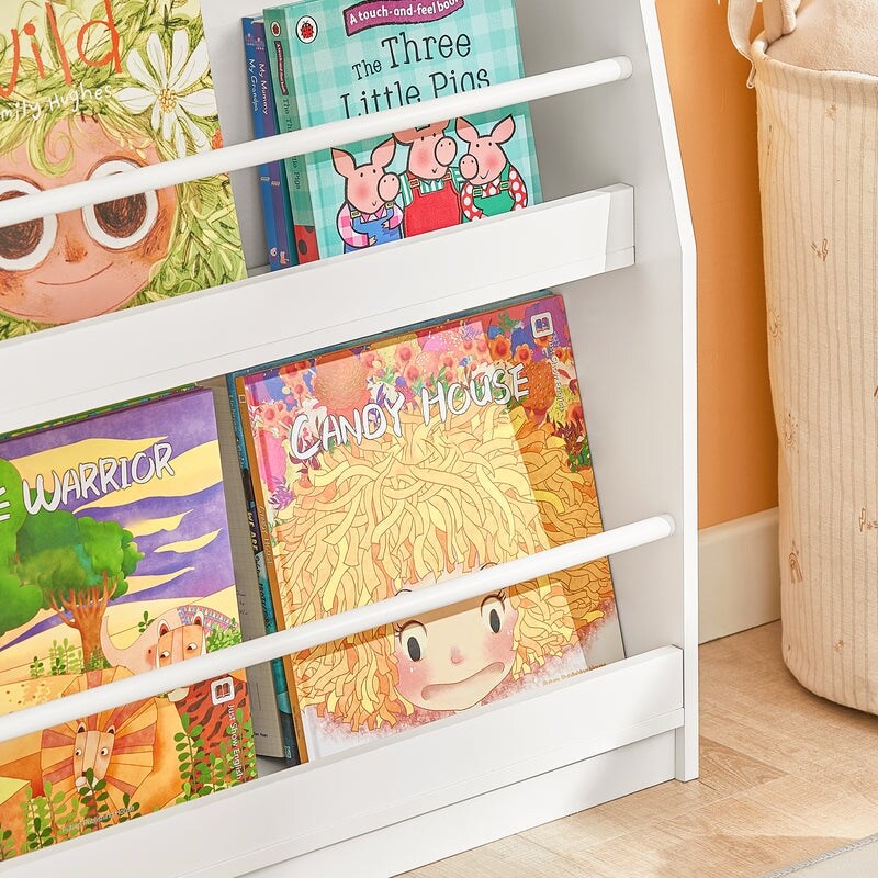 Haotian KMB45-W, Children Bookcase Toy Shelf Storage Display Rack Organizer Holder