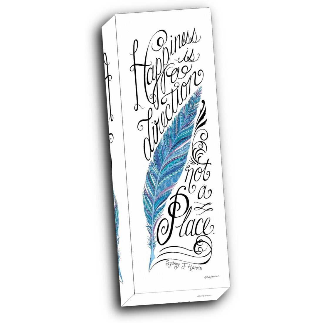 Happiness is a Direction 8x24 Gallery Wrapped Stretched Canvas