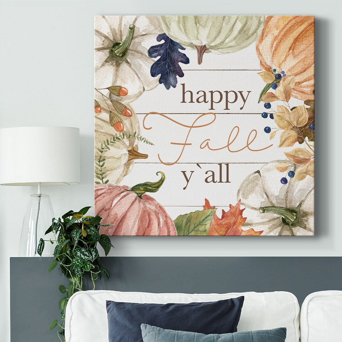 Happy Fall Y'All-Gallery Wrapped Canvas