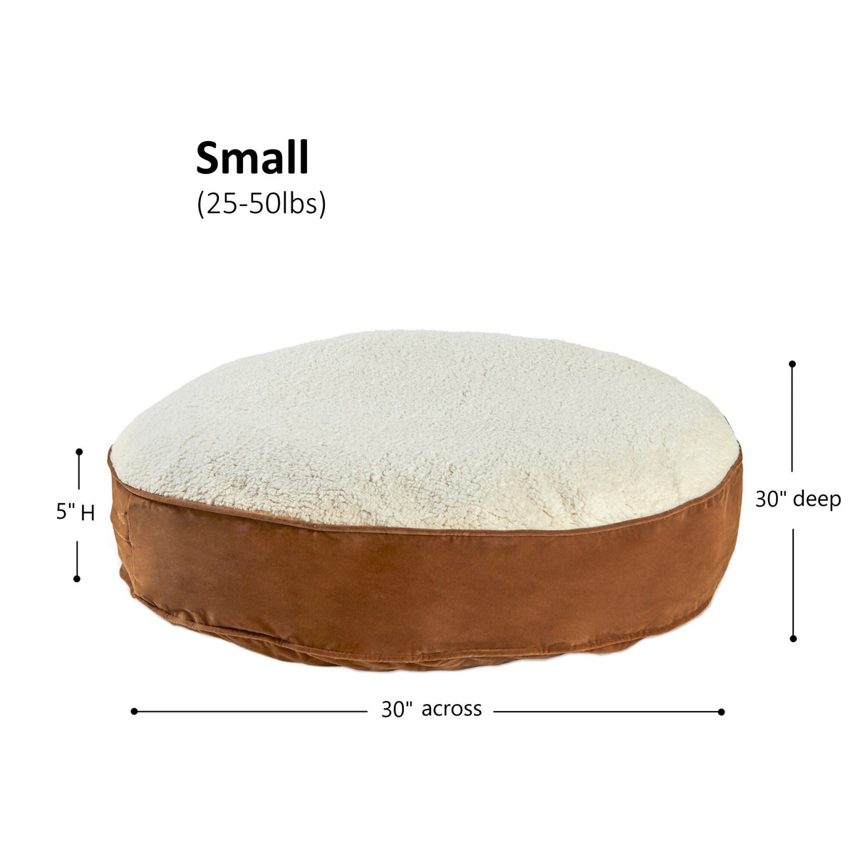 Happy Hounds Scout Deluxe Latte Round Dog Bed
