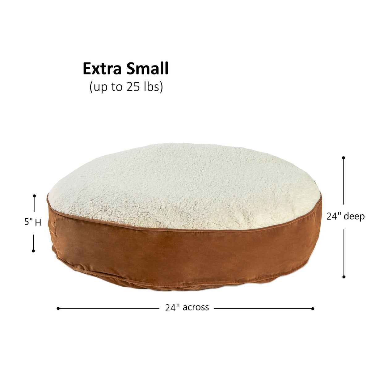 Happy Hounds Scout Deluxe Latte Round Dog Bed
