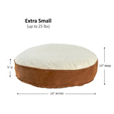 Happy Hounds Scout Deluxe Latte Round Dog Bed
