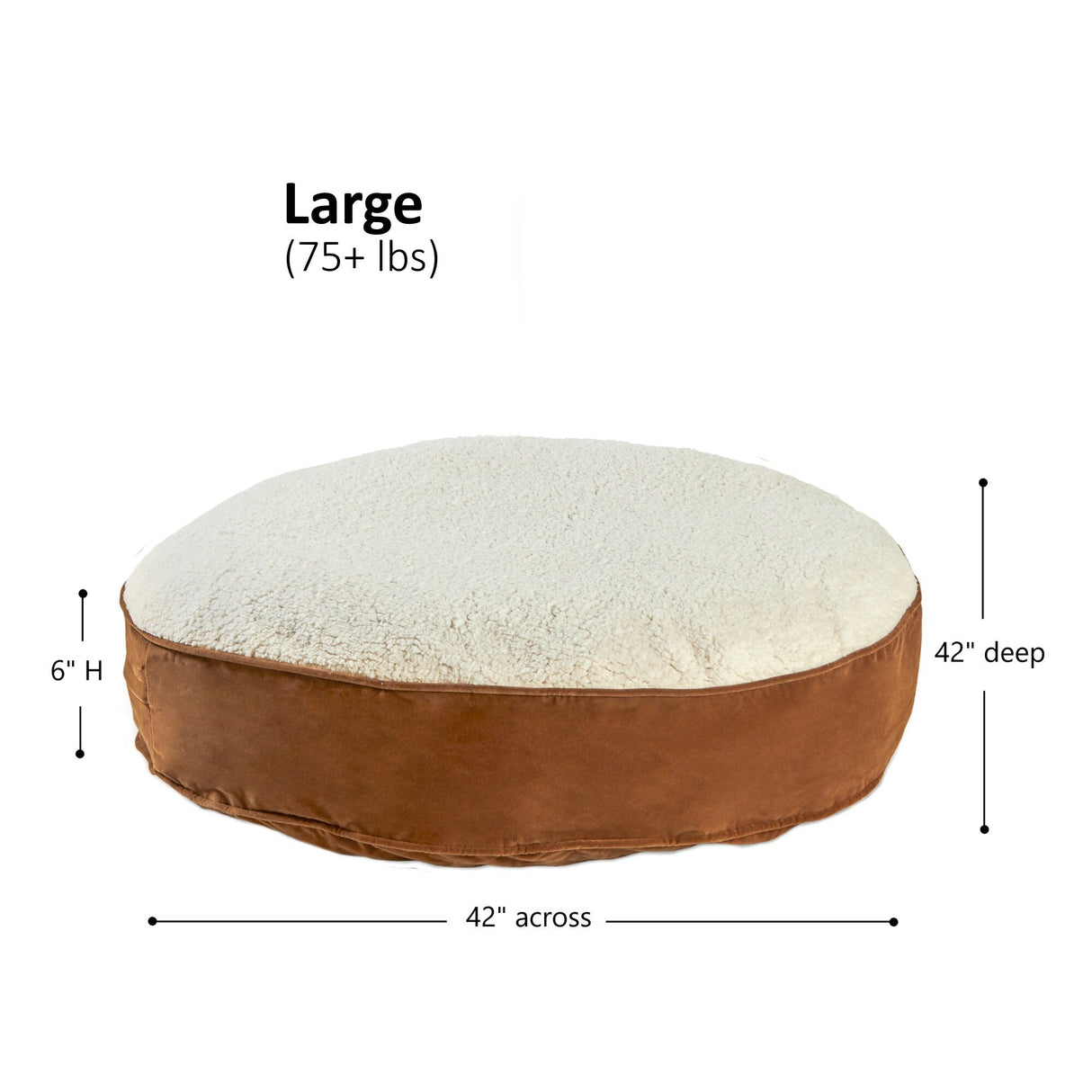 Happy Hounds Scout Deluxe Latte Round Dog Bed