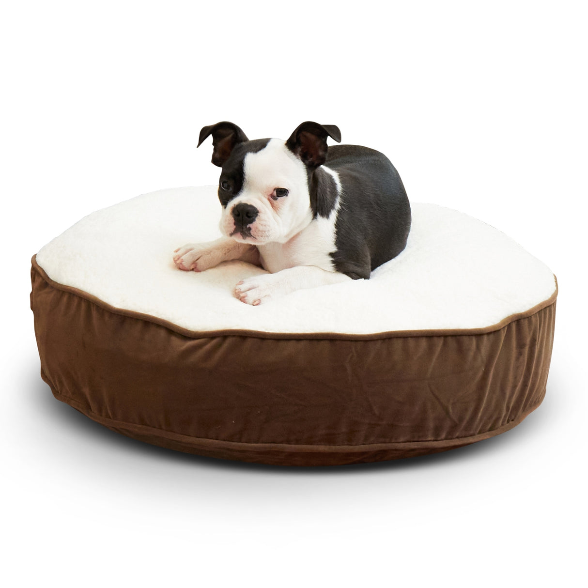 Happy Hounds Scout Deluxe Latte Round Dog Bed