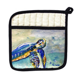 Happy Sea Turtle Pot Holder - 9x9
