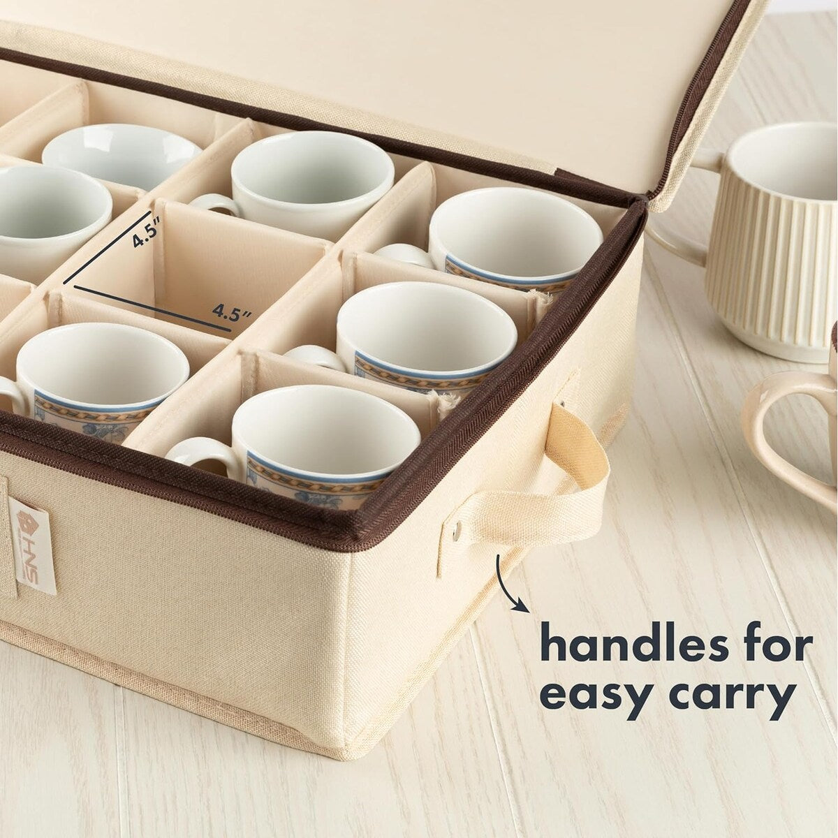 Hard Shell China Storage Containers 5-Piece Set Moving Boxes for Dinnerware, Glasses, Plates, Mugs and Saucers