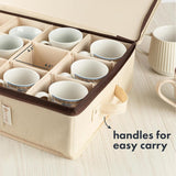 Hard Shell China Storage Containers 5-Piece Set Moving Boxes for Dinnerware, Glasses, Plates, Mugs and Saucers