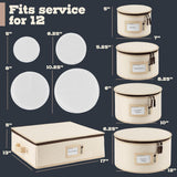Hard Shell China Storage Containers 5-Piece Set Moving Boxes for Dinnerware, Glasses, Plates, Mugs and Saucers