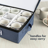 Hard Shell China Storage Containers 5-Piece Set Moving Boxes for Dinnerware, Glasses, Plates, Mugs and Saucers