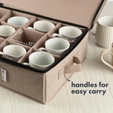 Hard Shell China Storage Containers 5-Piece Set Moving Boxes for Dinnerware, Glasses, Plates, Mugs and Saucers