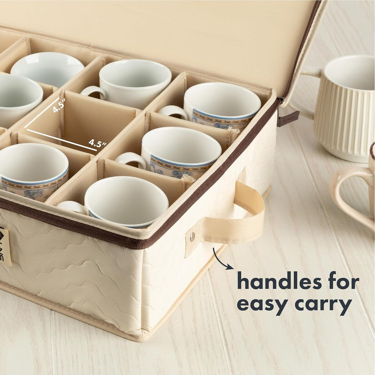 Hard Shell China Storage Containers 5-Piece Set Moving Boxes for Dinnerware, Glasses, Plates, Mugs and Saucers