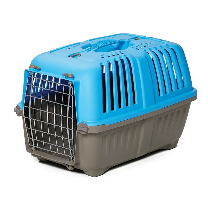Hard-Sided Pet Carrier, 19-Inch, Blue, 1-Door