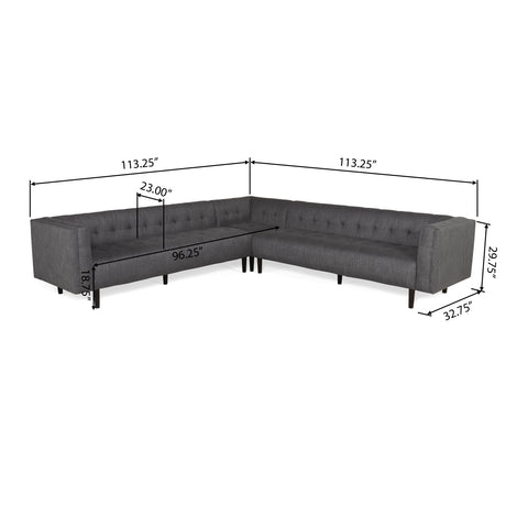 Hardaway 7-Seater Fabric Sectional Sofa by Christopher Knight Home
