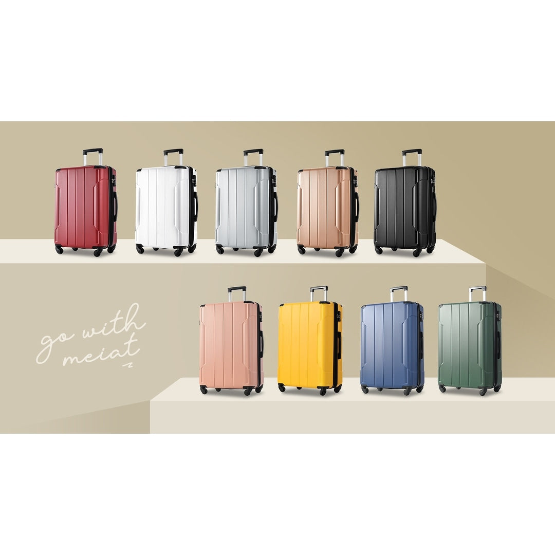 Hardshell Luggage Sets 3 Pcs Spinner Suitcase with TSA Lock Lightweight 20''24''28''