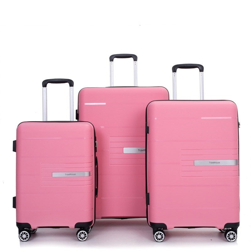 Hardshell Suitcase Double Spinner Wheels Lightweight Durable Suitcase,3-Piece Set